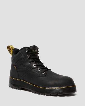 Dr Martens Plenum Waterproof Steel Toe Pracovné Čižmy Panske Čierne | 7631-NOEVJ